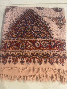 Isfahan Ghalamkar Persian Paisley Textile Block Printed tablecloth